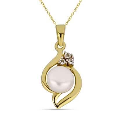 BUY 925 SILVER WHITE FRESH WATER PEARL GEMSTONE PENDANT